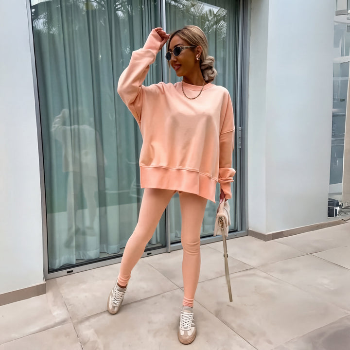 YACHI™ - Casual Long Sleeve Sweatshirt and Trousers Set