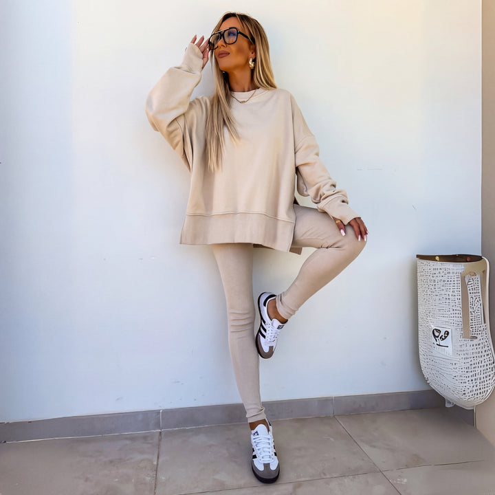 YACHI™ - Casual Long Sleeve Sweatshirt and Trousers Set