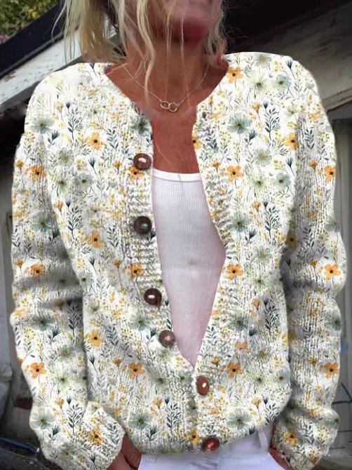 FLORA™ - Vintage Floral Cardigan