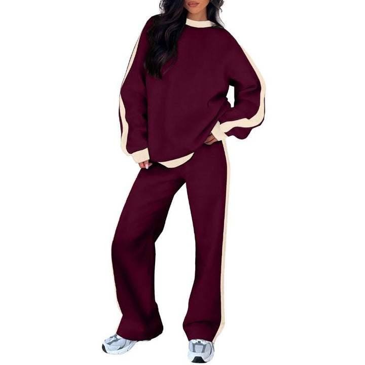 SANDI™ - Comfortable 2-Piece Lounge Set Sweatshirt & Straight Leg Trousers