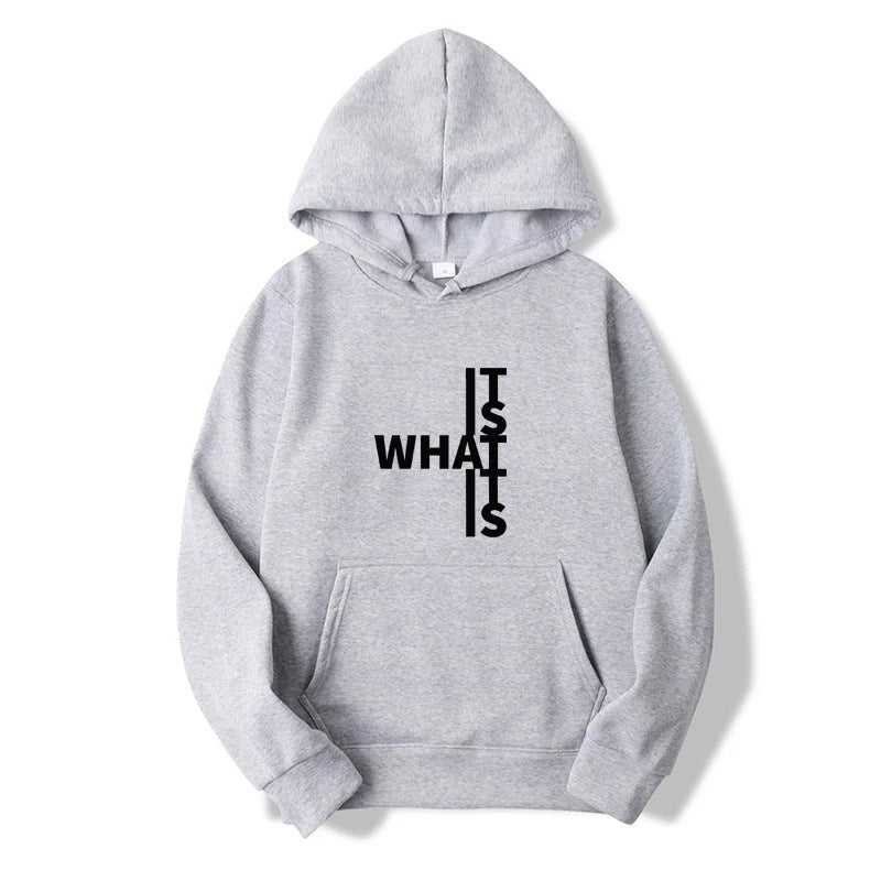 Women’s Trendy Warm Hoodie with Statement Text Print | Salonne