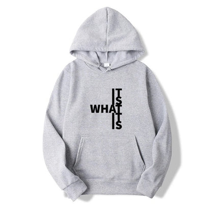 Women’s Trendy Warm Hoodie with Statement Text Print | Salonne