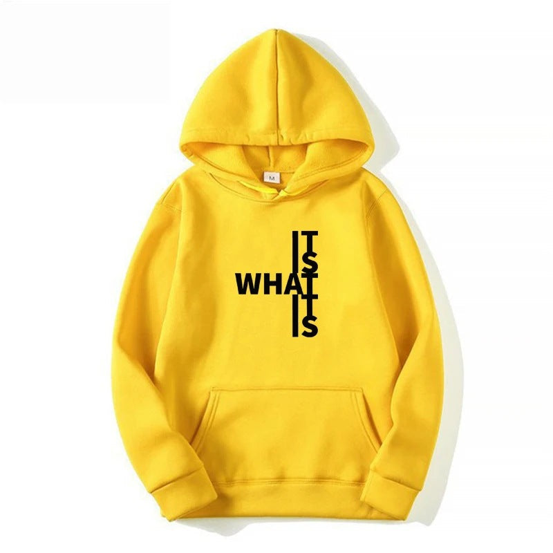 Women’s Trendy Warm Hoodie with Statement Text Print | Salonne
