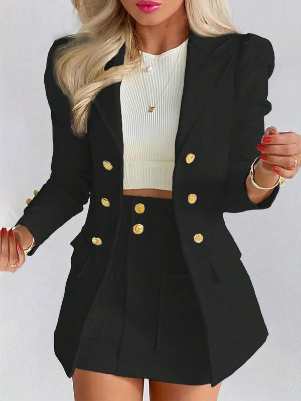 MAGDA™ - Elegant Two-Piece Blazer & Skirt Set for Winter & Autumn Fashion