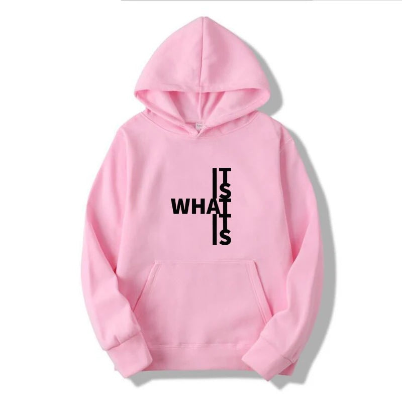 Women’s Trendy Warm Hoodie with Statement Text Print | Salonne