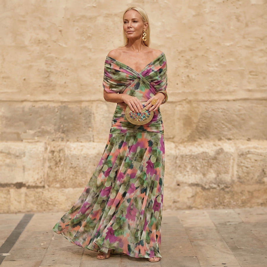 Kelsey | Colorful Pleated Dress