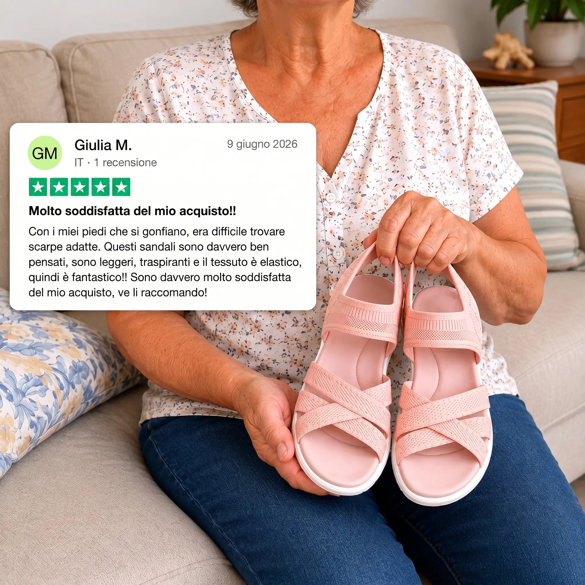 ErgoLina Ορθοπεδικά Σανδάλια Άνεσης