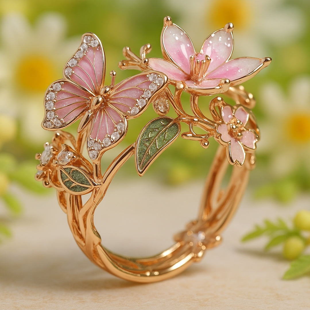 Butterfly Zirconia Ring