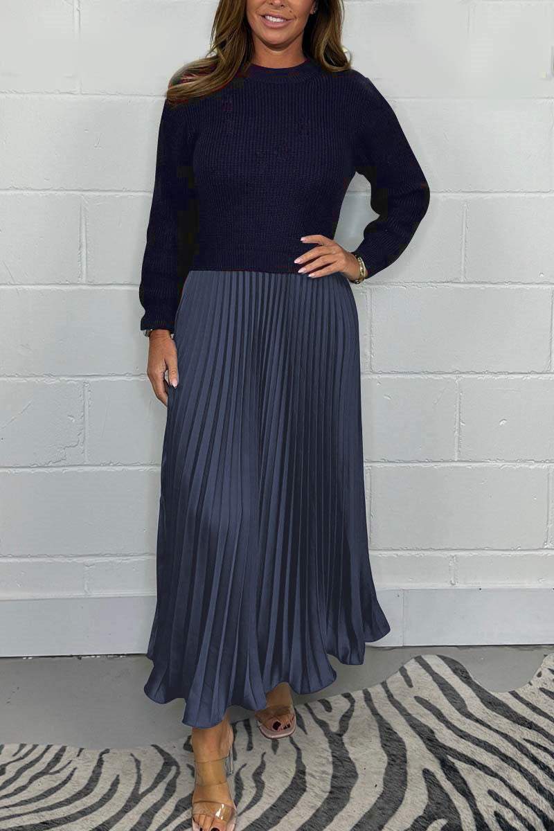 SOPHIA™ - Knitted Jumper & Pleated Satin Skirt