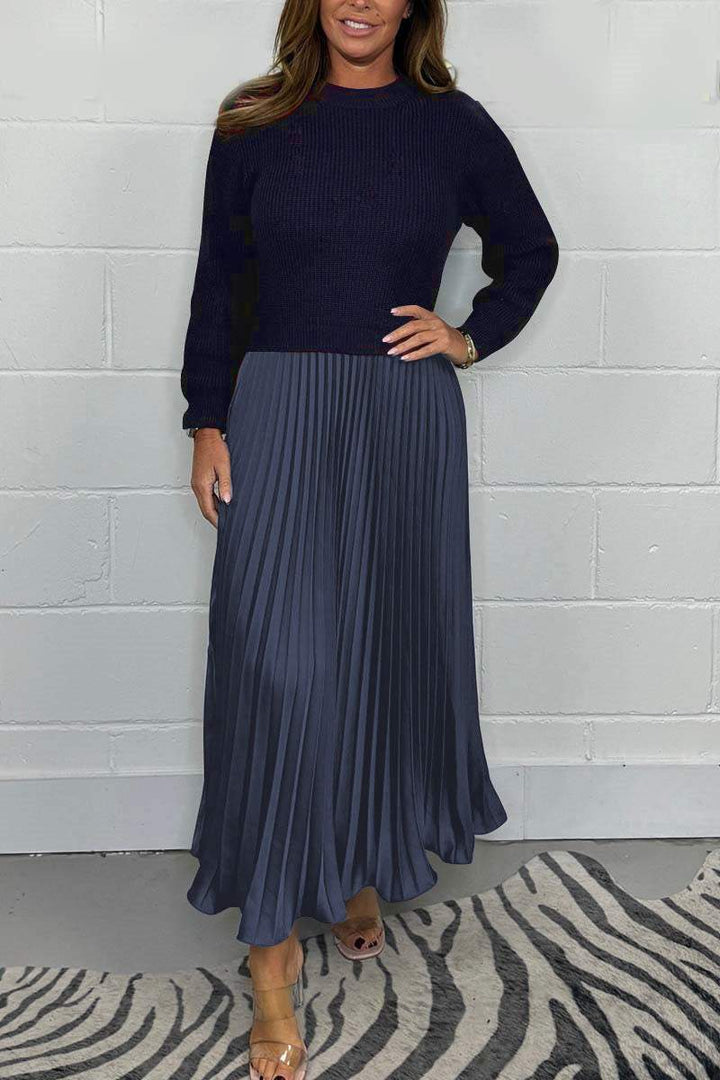 SOPHIA™ - Knitted Jumper & Pleated Satin Skirt