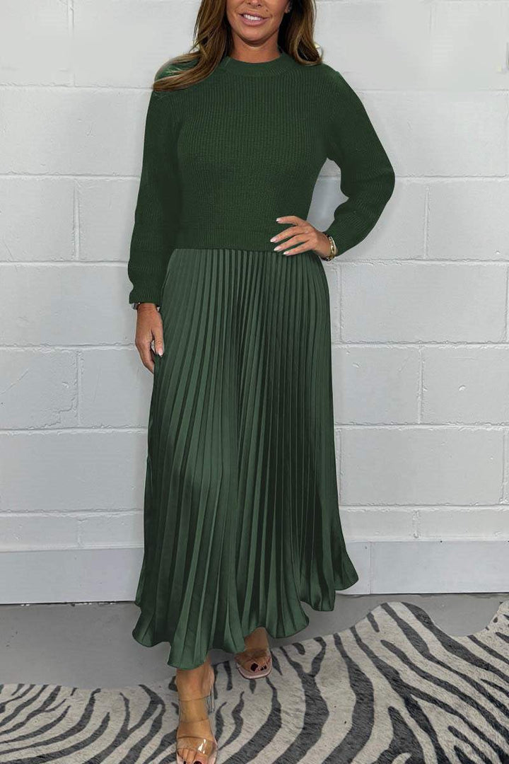 SOPHIA™ - Knitted Jumper & Pleated Satin Skirt