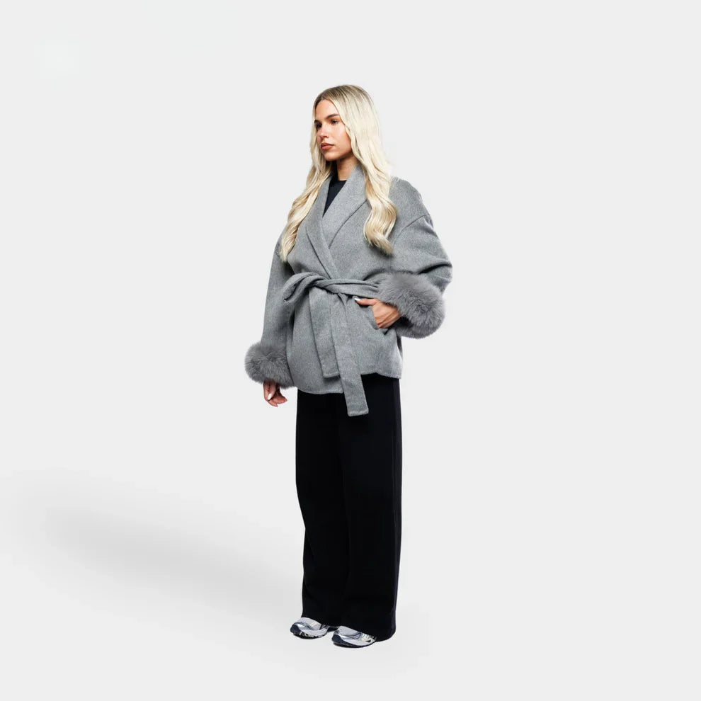 Livia Luxe Coat | Faux Fur & Belted Winter Coat