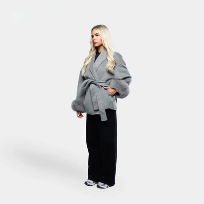Livia Luxe Coat | Faux Fur & Belted Winter Coat