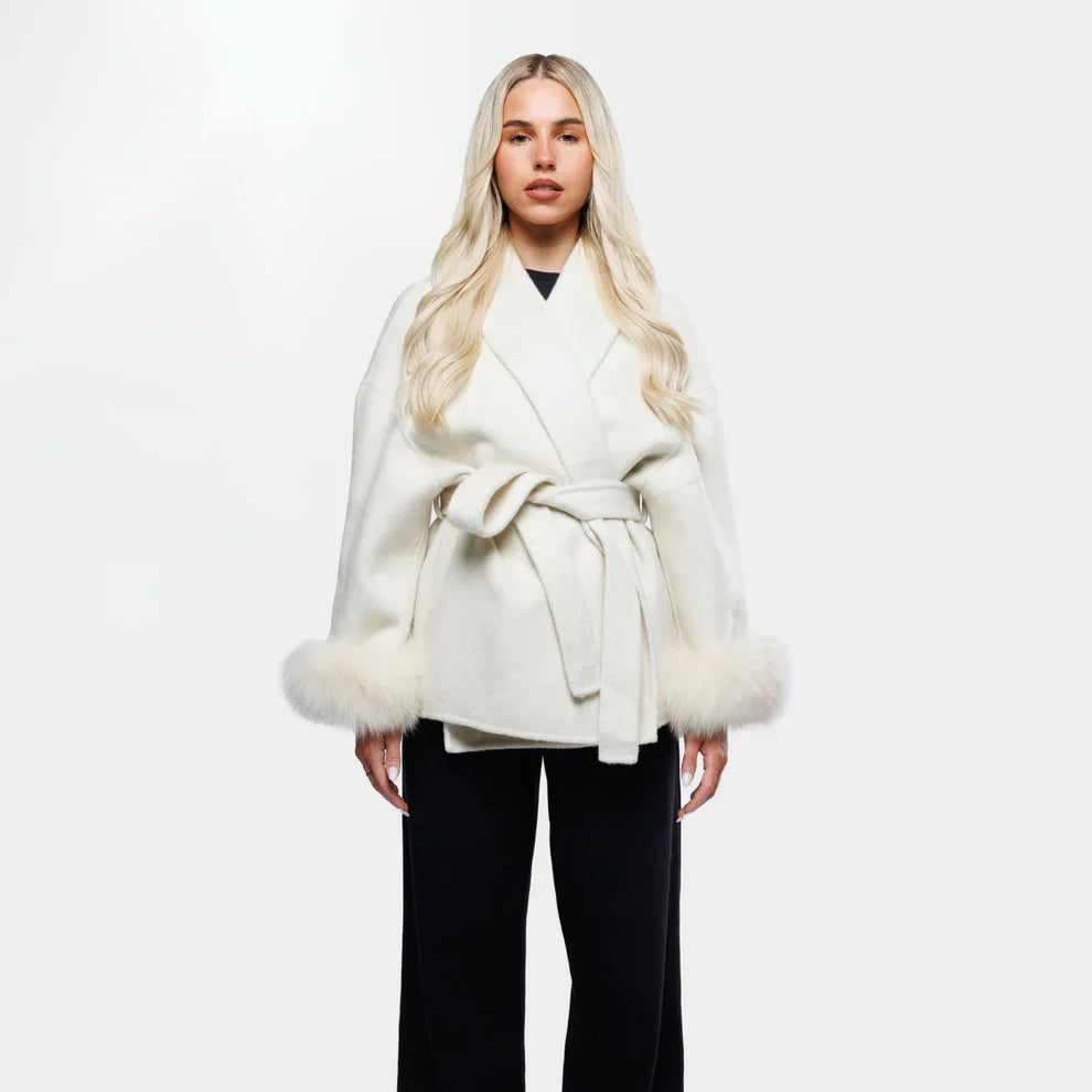 Livia Luxe Coat | Faux Fur & Belted Winter Coat