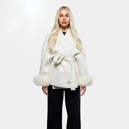 Livia Luxe Coat | Faux Fur & Belted Winter Coat