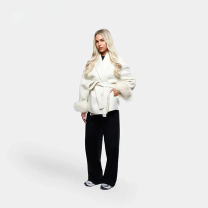 Livia Luxe Coat | Faux Fur & Belted Winter Coat