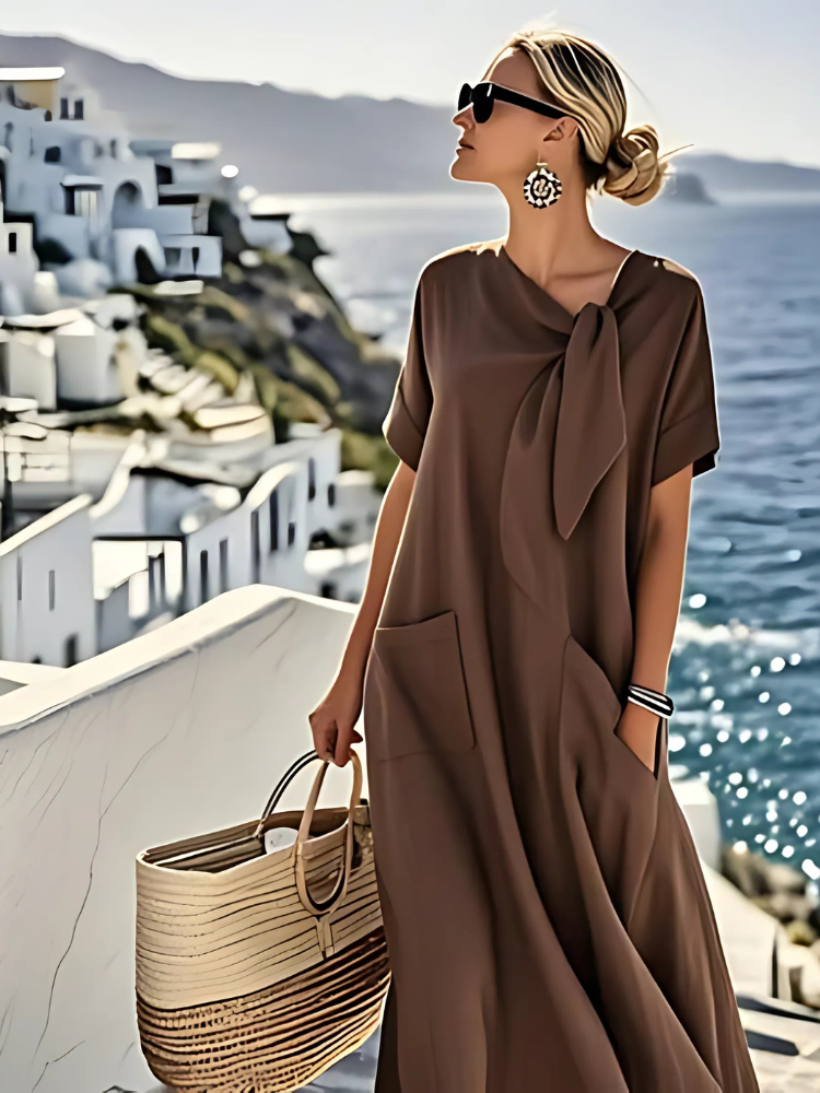 Seraphina™ | Airy maxi dress with elegant halter neck