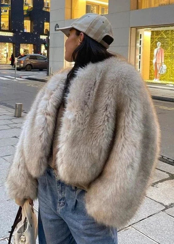 Luxury Street Fashion Fur Jacket