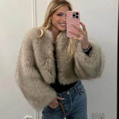 Luxury Street Fashion Fur Jacket
